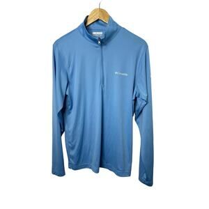 Columbia Rapid Creek 1/4 Zip Pullover Small Light Blue UPF 50 Sun Protection